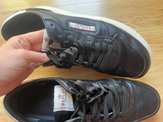 Zapatillas Replay Hombre Piel Negra y Blanca