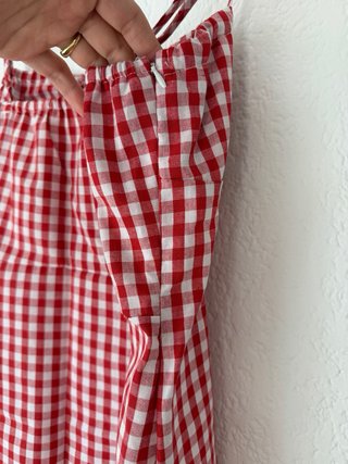 Vestido cuadros vichy rojo y blanco