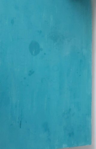 Cómoda de madera azul turquesa