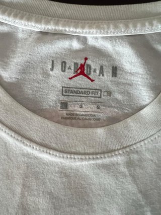 Camiseta Jordan Beige Logo Multicolor Hombre