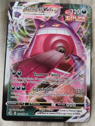 Carta Pokémon Gengar VMAX 157/264 Español