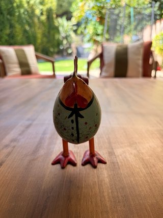 Figura Gallo Decoración Hierro 16x16