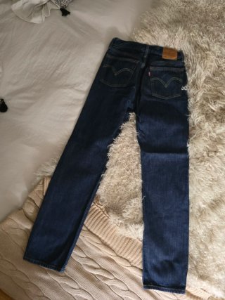 Levi's 501 W26 L30 Azul Oscuro Rectos