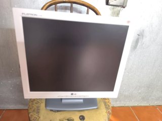 Monitor LG Flatron Gris y Blanco