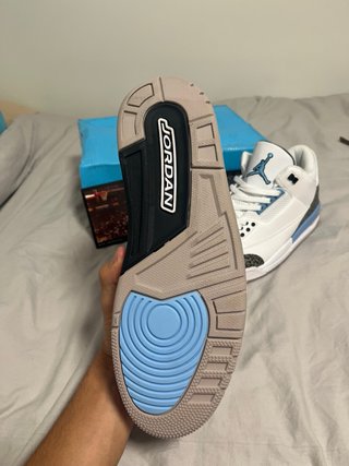 Jordan 3 Blanco y Azul