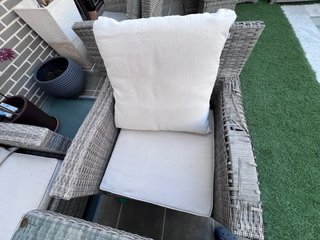 Conjunto Muebles Jardín Ratán Gris