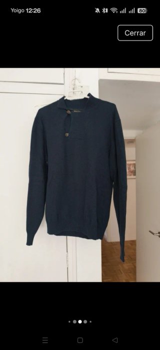 Jersey Massimo Dutti Azul Marino Talla M cotton