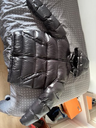 Chaqueta Zara Negra Plumas Capucha