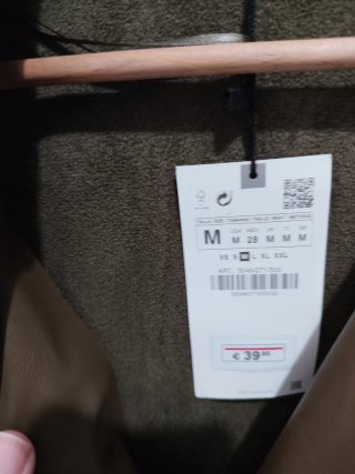 Vestido efecto piel Zara marrón Talla M