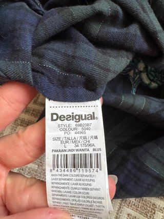 Camisa Desigual manga larga talla L