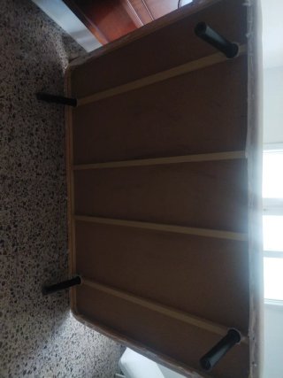 Somier tapizado beige