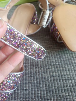 Sandalias Bimba y Lola Tacon Glitter Talla 40 sin