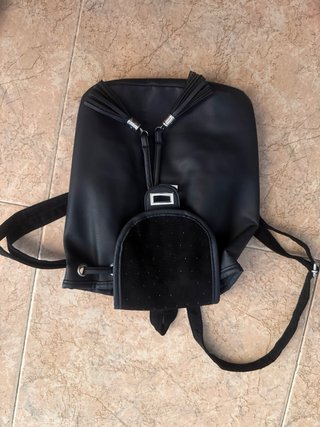 Bolso mochila mujer negro