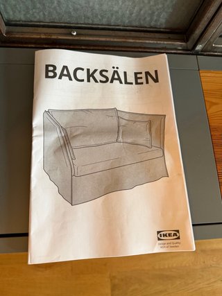 Sillón IKEA Backsalen Gris 1,5 plazas