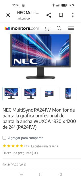 Monitor NEC MultiSync PA241W