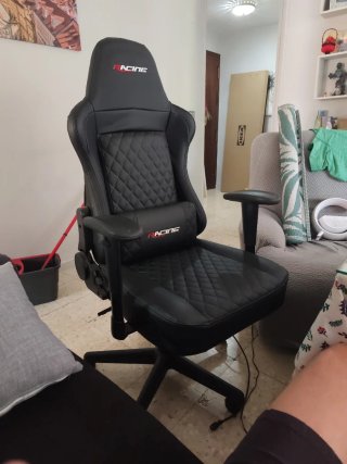 Sillón Racing Negro Piel Sintética
