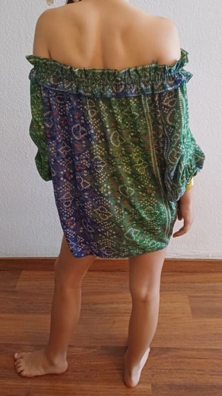 Blusa Hombros Descubiertos Estampada