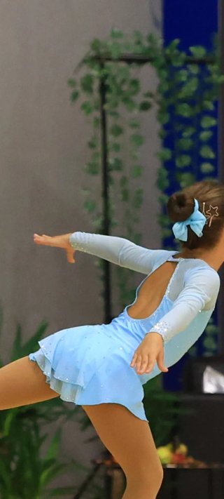 Maillot patinaje artístico azul competición Bordoy