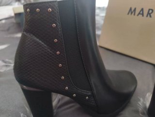 Botines negros piel tacón Marypaz talla 36