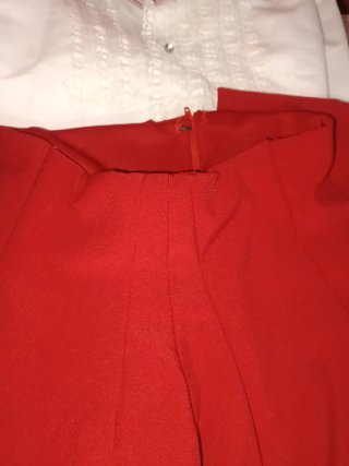 Traje Gitano Campero Niño Rojo y Blanco