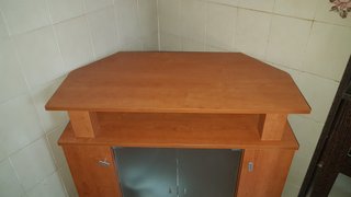 Mueble TV madera y cristal