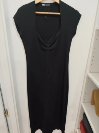 Vestido punto Zara escote corazón