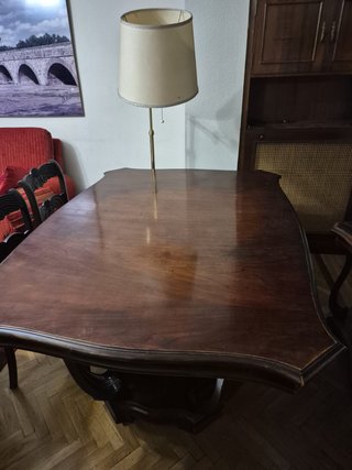 Mesa comedor antigua nogal ebanista