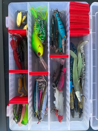 Señuelos y vinilos de pesca