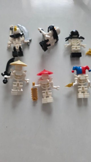 6 Figuras Esqueleto Lego compatible Ninjago.