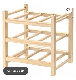 Botellero de madera para 9 vinos