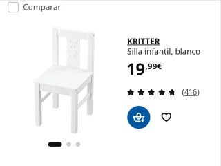 Mesa y silla infantil madera Ikea