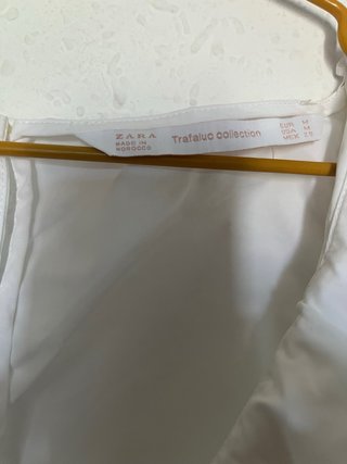 Blusa Zara Volante 100% algodón talla M