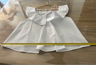 Blusa Zara Volante 100% algodón talla M