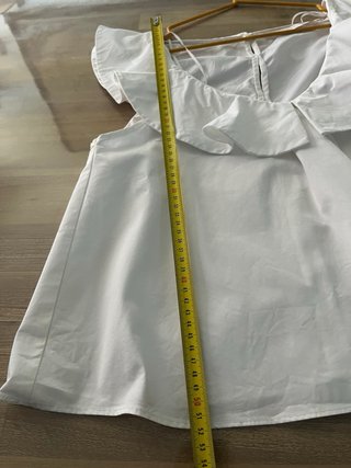Blusa Zara Volante 100% algodón talla M