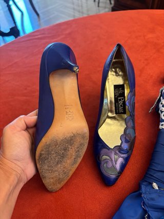 Abito cerimonia/18 anni + scarpe blu/argento