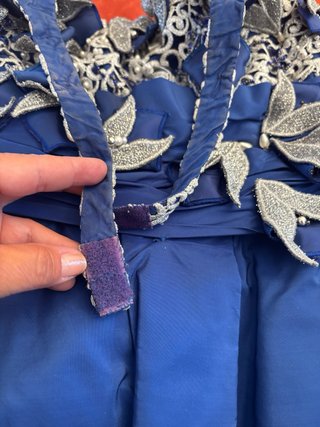 Abito cerimonia/18 anni + scarpe blu/argento