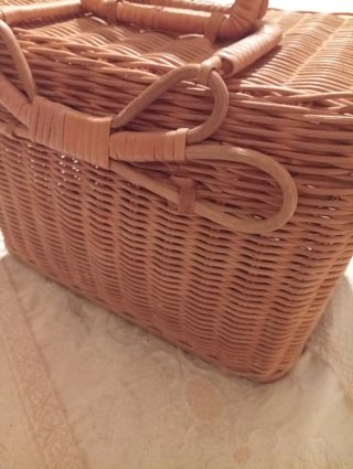 Porta merenda vimini vintage