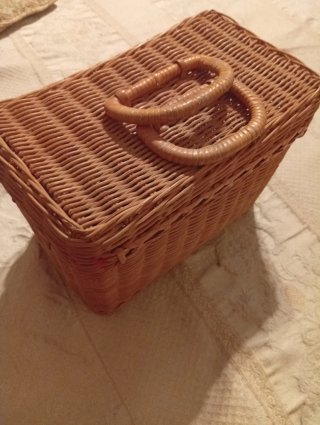 Porta merenda vimini vintage
