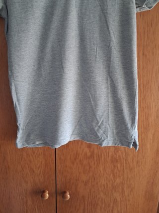 Polo Massimo Dutti de manga corta gris jaspeado