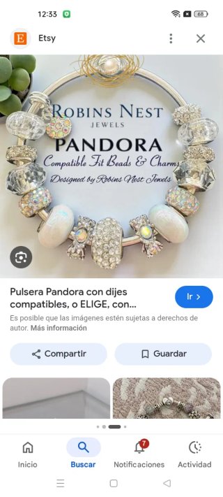 Pulsera Pandora Compatible con Dijes