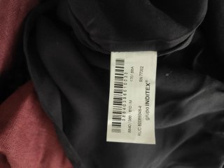 Vestido lino Zara color berenjena sin usar.