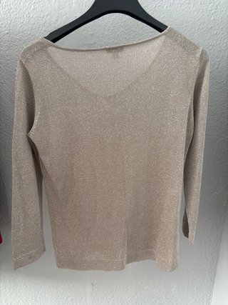 Jersey plateado brillante mujer