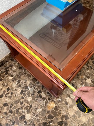 Mesa de centro madera y cristal