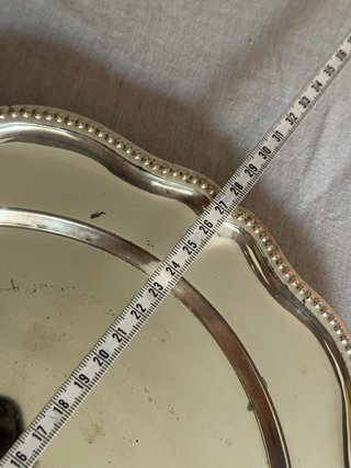 Plato Decorativo Bañado en Plata