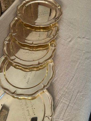 Plato Decorativo Bañado en Plata