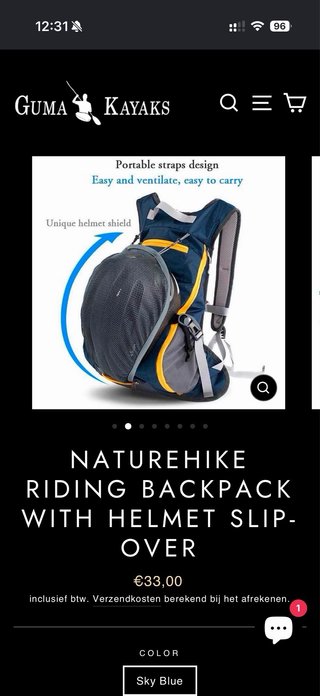 Mochila Naturehike 15L Ciclismo/Deporte