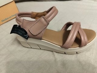 Sandalias piel rosa nude, plantilla súper cómoda