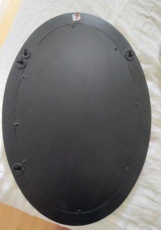 Espejo Ovalado Madera Plata
