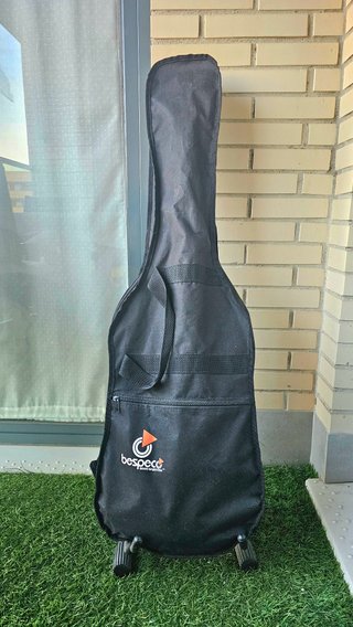 Guitarra Stagg Azul con pegatinas