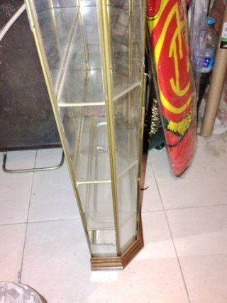 Vitrina expositora Vintage madera y cristal